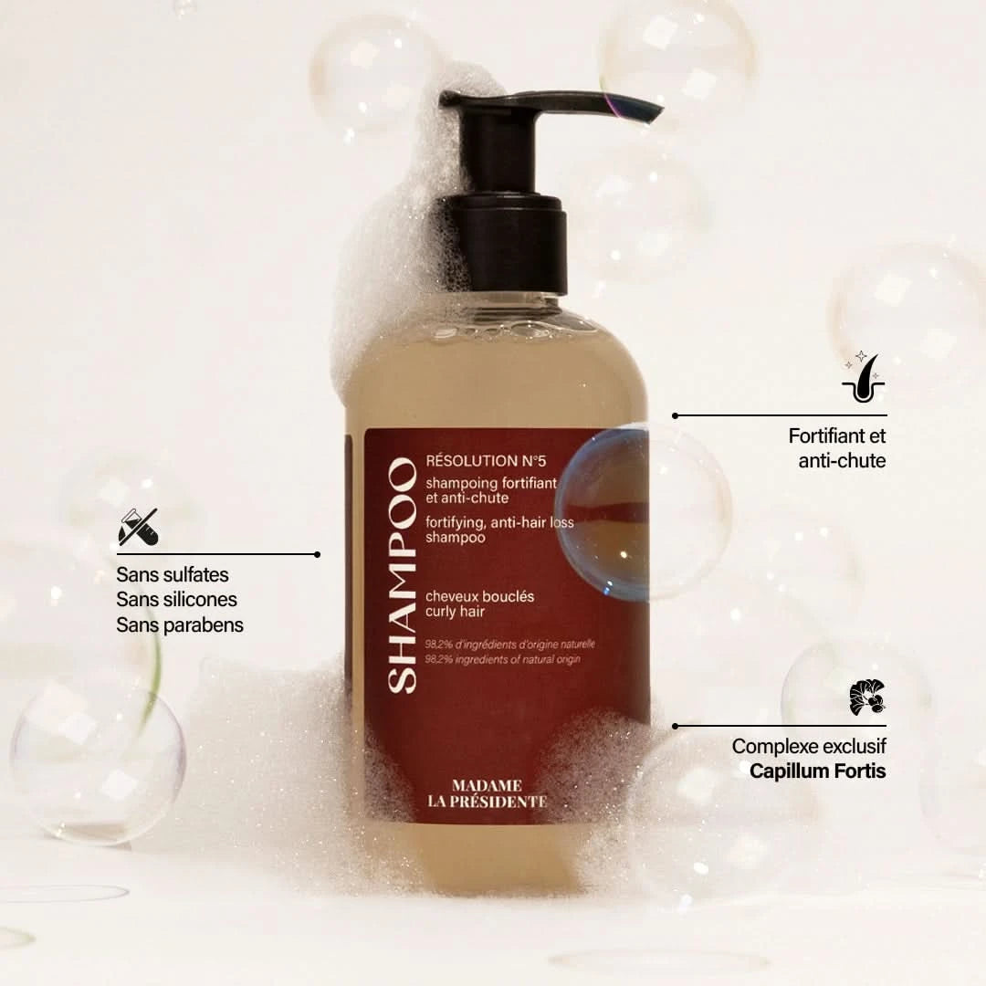 Anti-hair loss and fortifying shampoo Resolution N°5 - Curly hair