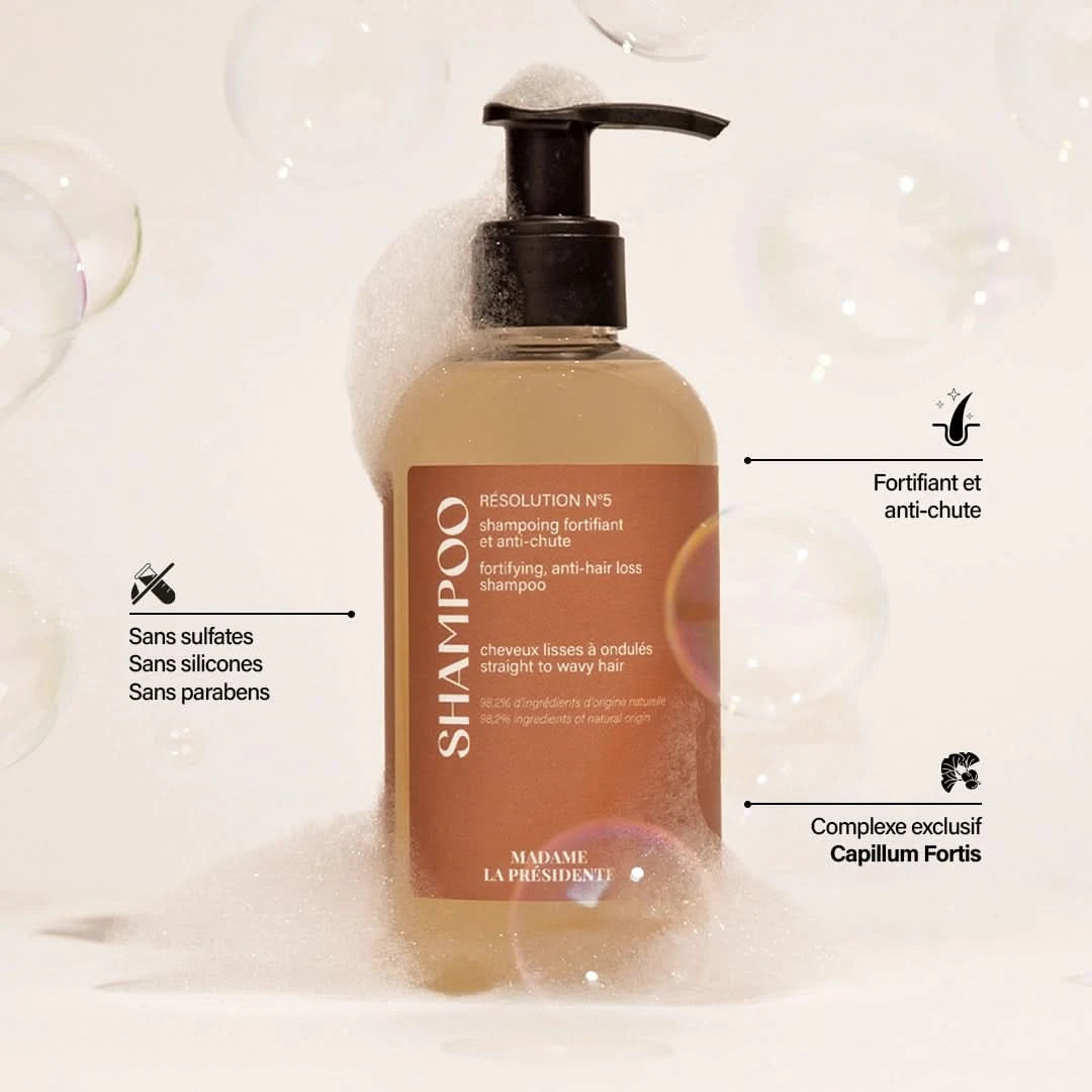 Anti-hair loss shampoo Resolution N°5 - Straight to Wavy hair